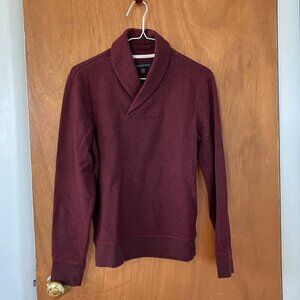 Banana Republic Burgundy Shawl Collar Sweater XXS